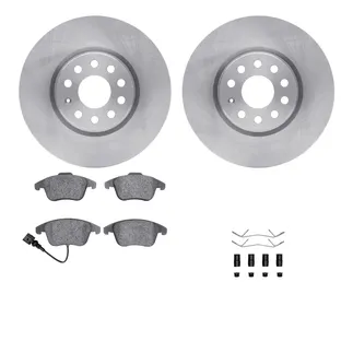 R1 Concepts WFWH1-74088 E- Line Series Brake Rotor W/ Ceramic Brake Pads & Hdw